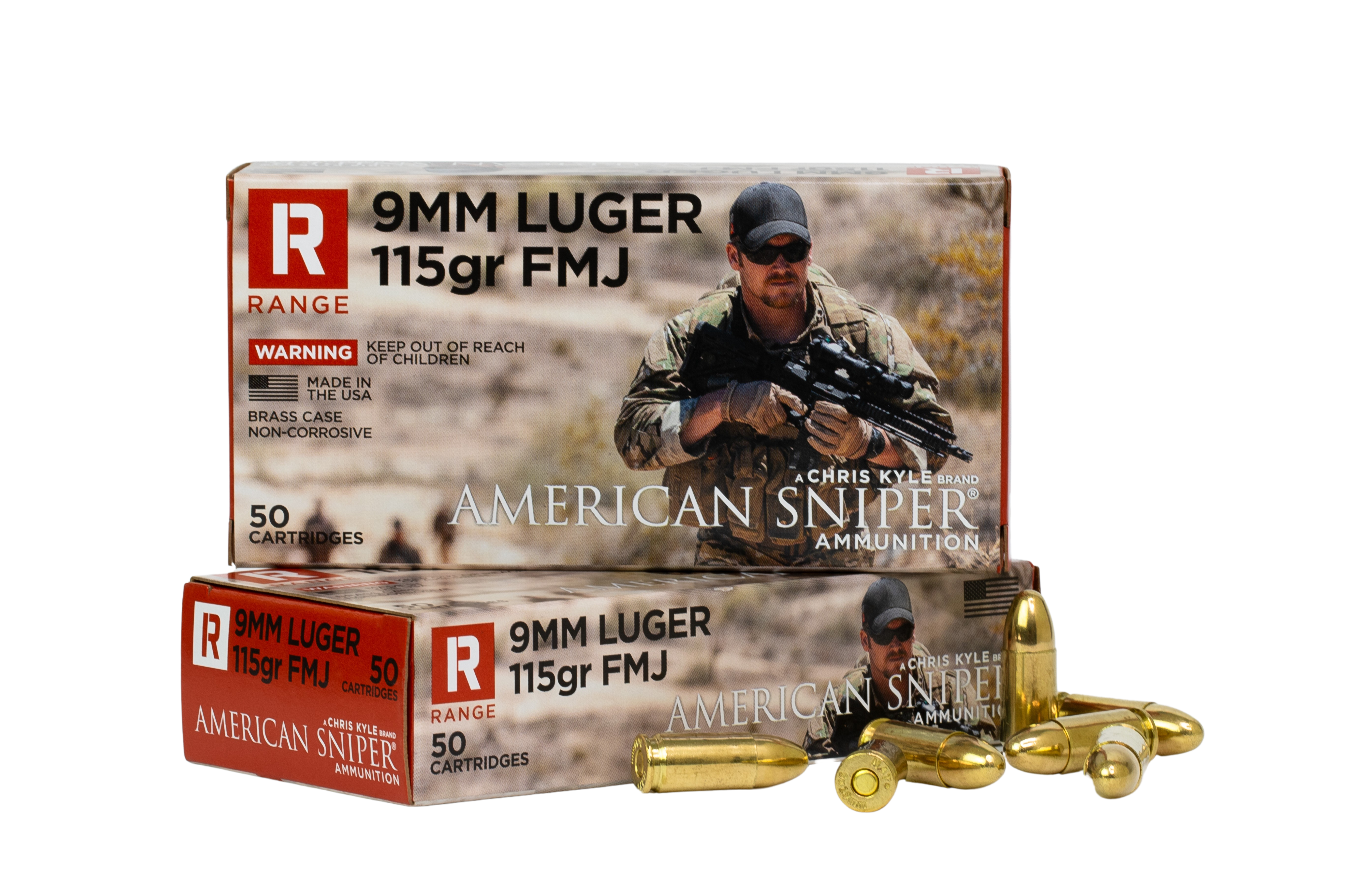 American Sniper® Ammunition 9MM 115gr FMJ