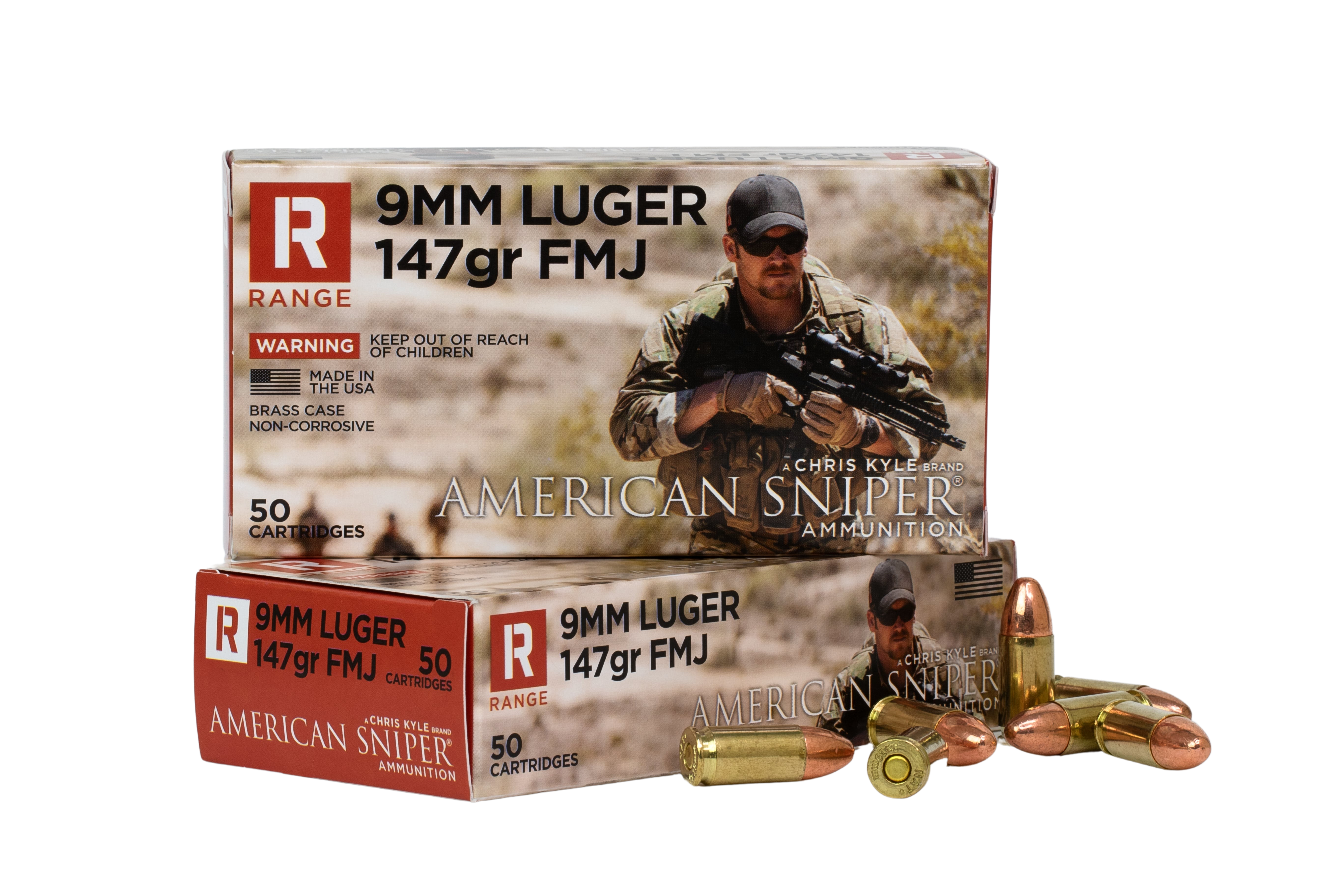 American Sniper® Ammunition 9MM 147gr FMJ