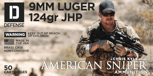 American Sniper® Ammunition 9MM 124gr JHP